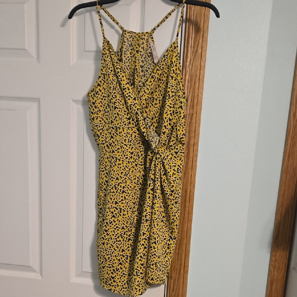 BCBGeneration Yellow and Black Mini Dress